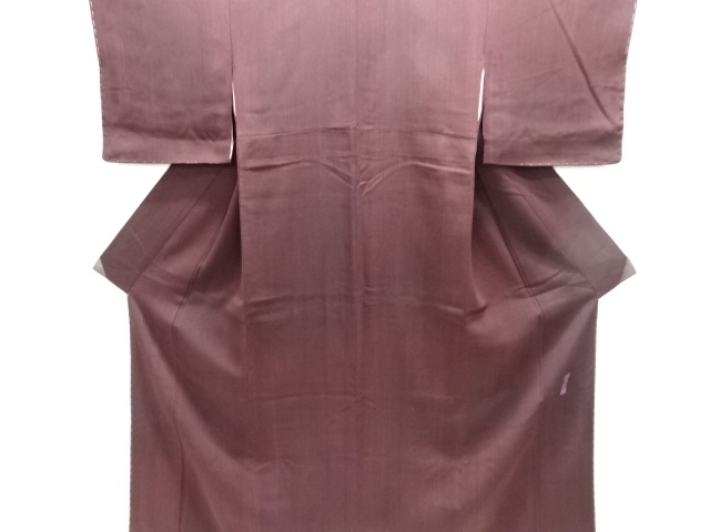 未使用品　作家物　縮緬地縞模様小紋着物